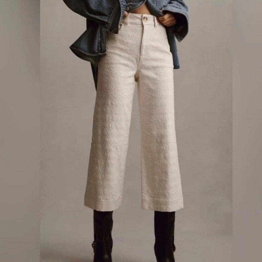 Anthropologie Pilcro The Skipper cropped wide leg trouser pants. NWT. 26